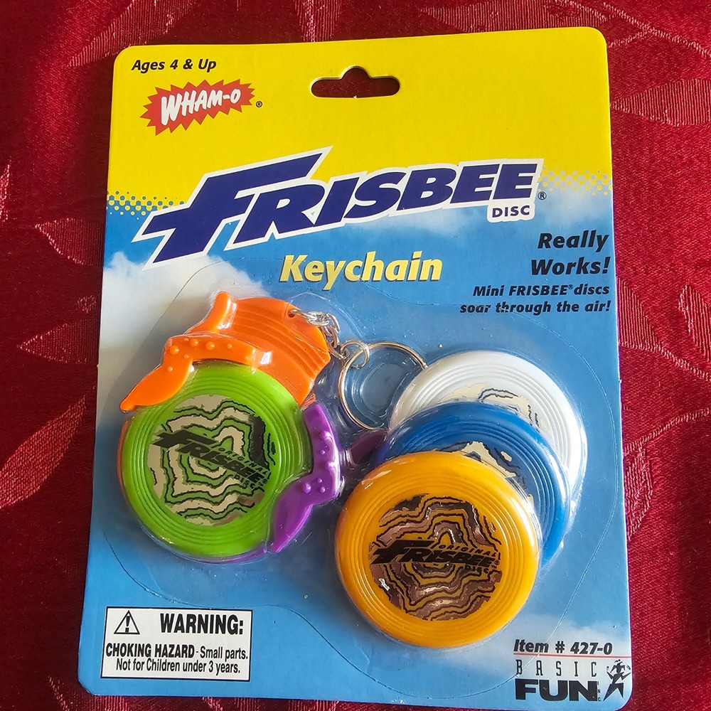 Frisbee Disc Keychain Vintage 1999 Wham-o Toy -  Sealed